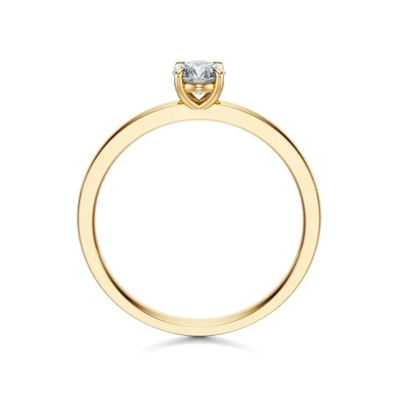 Pierścionek złoty z diamentem AJPZ_073